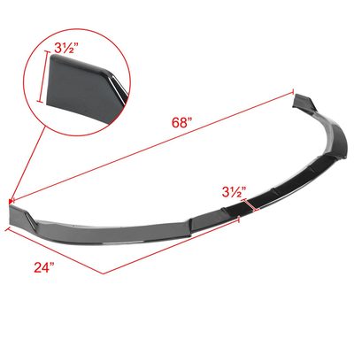 2014-2016 Toyota Corolla LE/L Glossy Black 3PC Front Bumper Lip Splitter Kit