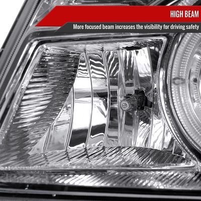 1998-2000 Ford Ranger Halo Projector Headlights Chrome Housing/Clear Lens