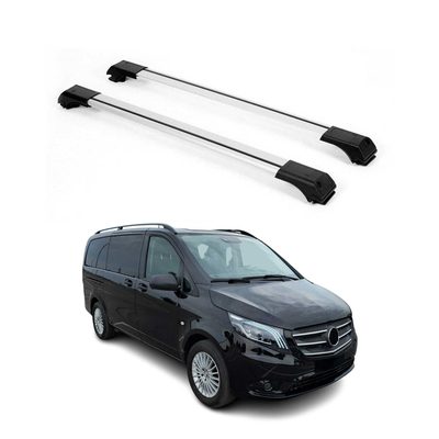 2016-2024 Mercedes Metris Roof Rack Cross Bars Silver