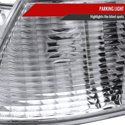 1998-2011 Ford Crown Victoria Factory Headlights Corner Signal Lights Chrome