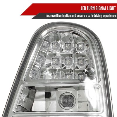 2005-2006 Mini Cooper S LED Tail Lights Chrome Housing/Clear Lens