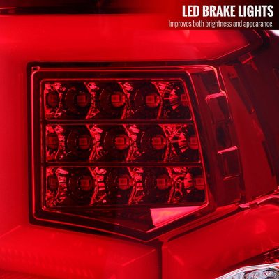 2019-2024 Dodge RAM 2500/3500 LED Sequential Signal Tail Lights Chrome/Red