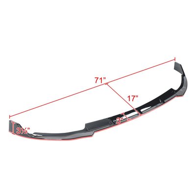 2019-2021 Mercedes W205 C Class Glossy Black/Red Front Bumper Lip Splitter Kit