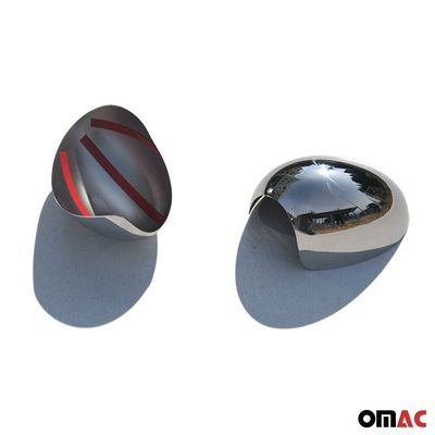 2008-2014 Mini Cooper Clubman R55 Side Mirror Cover Caps Stainless Steel Silver 2 Pcs