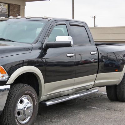 2009-2012 Dodge RAM 1500 Foldable Heated & Manual Chrome Towing Mirrors Clear