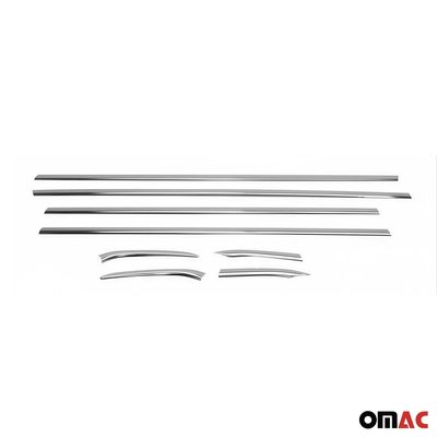 2011-2019 Ford Fiesta Window Molding Trim Streamer Stainless Steel Silver 8 Pcs