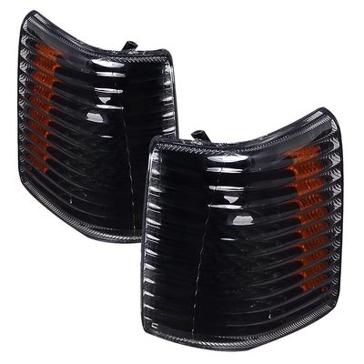 1993-1998 Jeep Grand Cherokee Corner Lights Amber Reflectors Matt Black