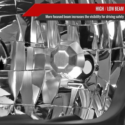 2001-2003 Toyota RAV4 Factory Style Headlights Matte Black/Clear Lens