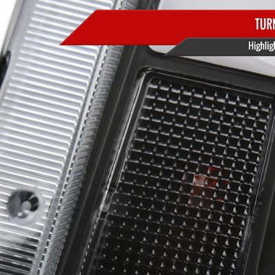 2008-2014 Cadillac CTS Sequential LED Bar Projector Headlights Matt Black