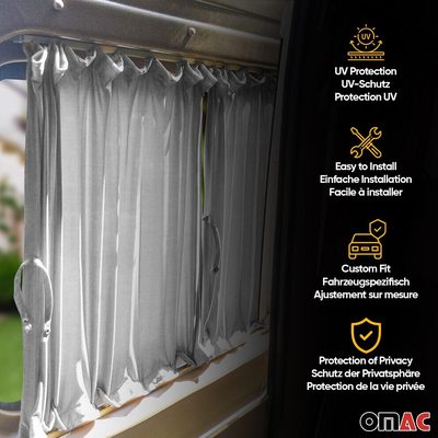 2016-2024 Mercedes Metris Side Window Curtain Sunshade UV Block Gray