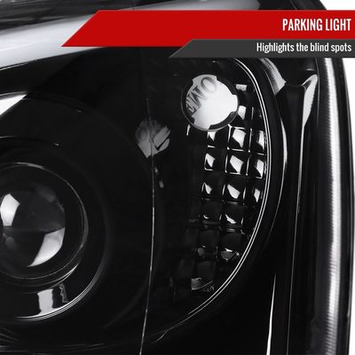 2004-2005 Subaru Impreza WRX/STI Outback Projector Headlights LED Light Black