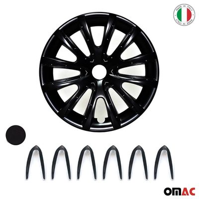 15" Wheel Covers Hubcaps for Honda Civic Black Matt Matte