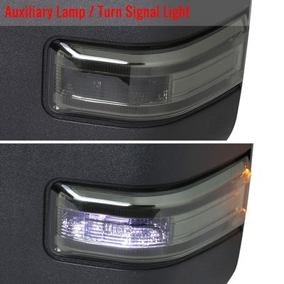 2017-2019 Ford F-250/350/450/550 Heated BSM ATS & Manual Towing Mirrors Smoke