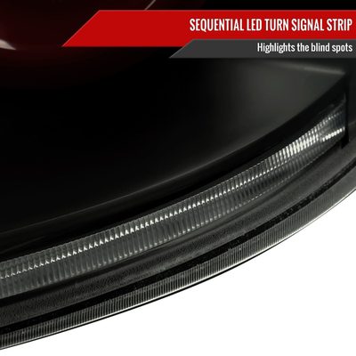 2003-2007 Infiniti G35 Coupe Red LED Halo Signal Tail Lights Matt Black/Smoke