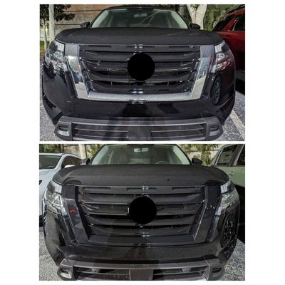 2022-2024 Nissan Pathfinder Grille Overlay Gloss Black 1Pcs ABS Plastic
