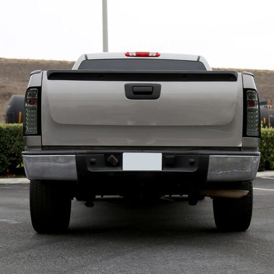2007-2014 Chevrolet Silverado LED Tail Lights Chrome Housing/Smoke Lens