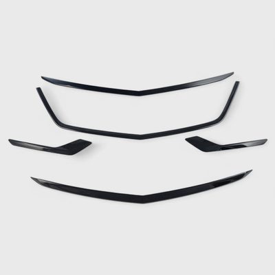 2020-2025 Cadillac XT6 Grille Overlay Gloss Black 5Pcs ABS Plastic