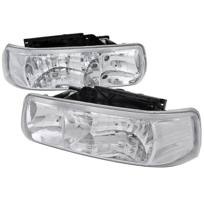 1999-2006 Chevy Silverado/Tahoe/Suburban Factory Style Headlights Chrome/Clear