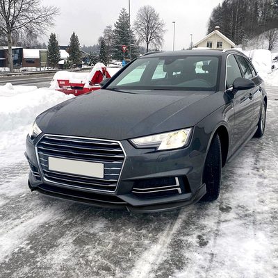 2017-2018 Audi A4/S4 Matte Black 3Pcs Front Bumper Lip Splitter Kit