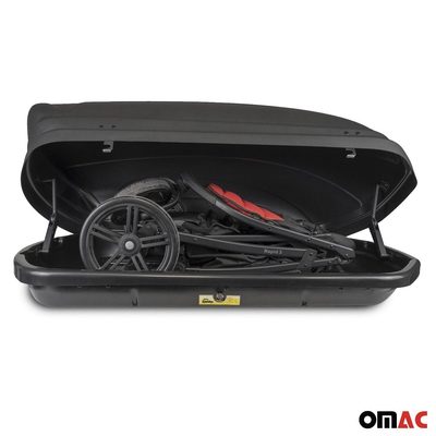 MENABO Car Roof Box Rooftop Cargo Carrier 14 Cubic Storage Box Black Universal