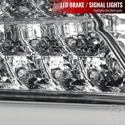 2015-2019 Ford Focus Hatchback LED Tail Lights Chrome Housing/Clear Lens
