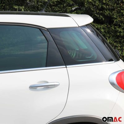 2014-2020 Fiat 500L Window Molding Trim Streamer Stainless Steel Silver 6Pcs