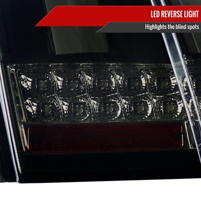 1999-2004 Ford Mustang Sequential LED Tail Lights Glossy Black/Smoke Lens