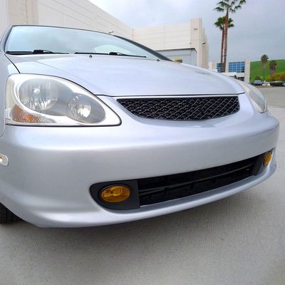 2002-2005 Honda Civic Si Hatchback H11 Fog Lights Kit Chrome/Amber Yellow Lens