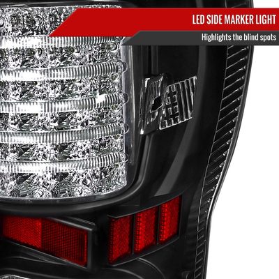 2007-2013 Toyota Tundra LED Tail Lights Matte Black Housing/Clear Lens