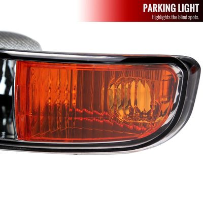1999-2006 GMC Sierra/Yukon/Yukon XL Headlights&Bumper Lights Amber & Chrome