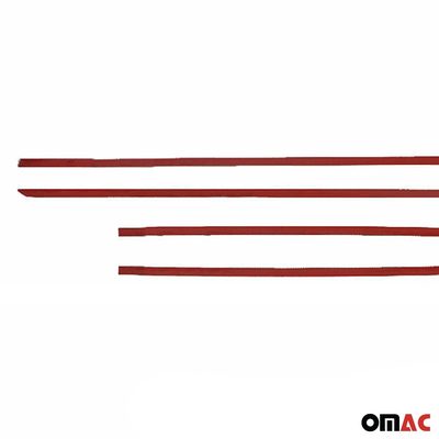 2010-2016 Audi A4 Side Door Molding Trim Skirt Garnish Stainless Steel Silver 4 Pcs