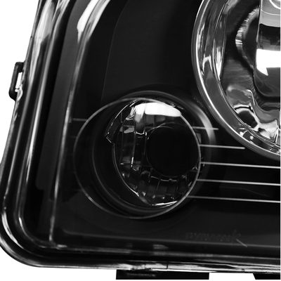 2006-2010 Dodge Charger Factory Headlights w/Corner Lights Matt Black/Clear