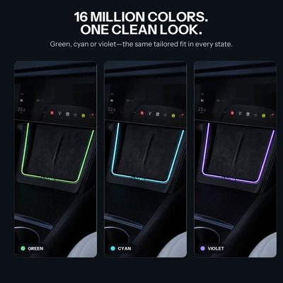 Laser-Carved Ambient Light for Model Y Juniper / YL Wireless Charging Port | TESERY