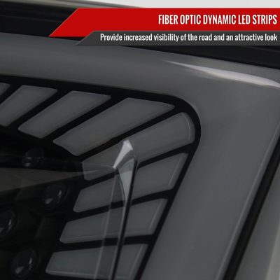 2017-2021 Honda Civic Hatchback Turn Signal LED Tail Lights Black/Smoke