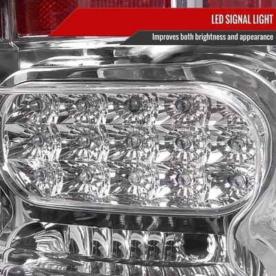 2007-2013 Toyota Tundra LED Tail Lights Chrome Housing/Clear Lens