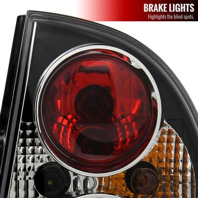 2001-2005 VW Passat Sedan Tail Lights Matte Black Housing/Clear Lens