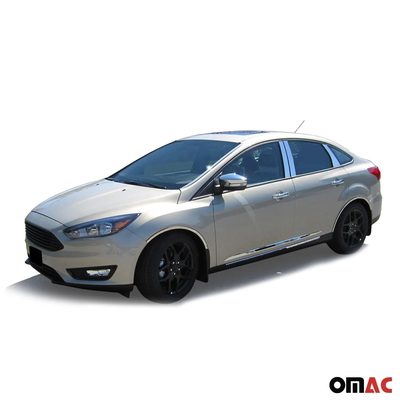 2015-2018 Ford Focus Rear Bumper Accent 1Pc Stainless Steel Silver