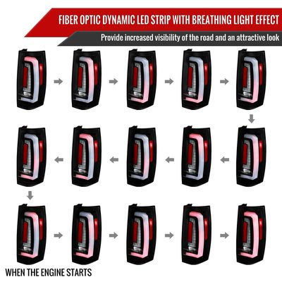 2007-2014 Chevy Tahoe/Suburban/Yukon/Denali LED Signal Tail Lights Matt Black