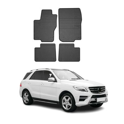 2012-2015 Mercedes ML Class W166 Floor Mats Liners Full Set All Weather Rubber Black