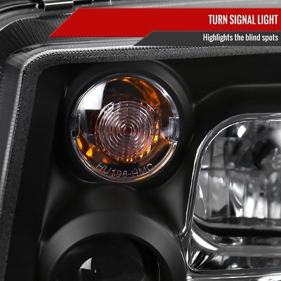 1999-2004 VW Jetta/Bora Projector Headlights R8 LED Light Strip Matt Black