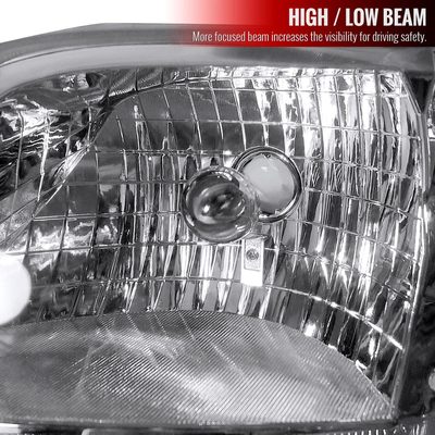 1997-2004 Ford F-150/Expedition Factory Headlights SMD LED Light Strip Chrome