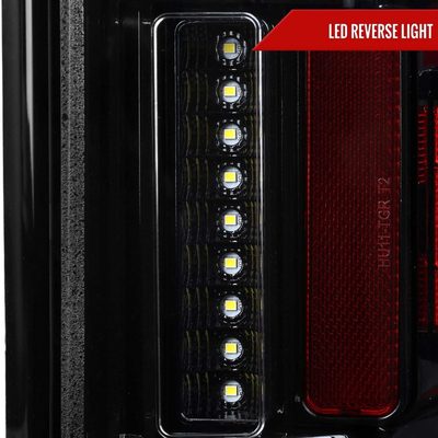 For Dodge RAM 2019-2024 White LED Bar Tail Lights Glossy Black Housing Clean Lens