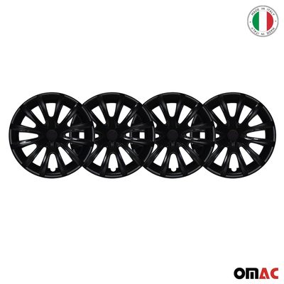 Bicolo Hub Caps Wheel Cover 14" Black Matt & Black Full Set 4 pcs.