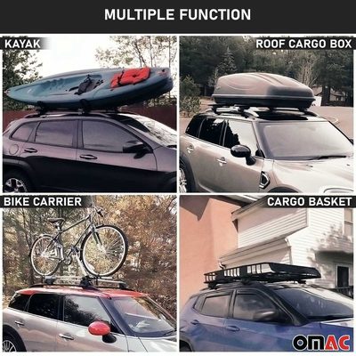 Roof Rack Cross Bars Luggage Carrier for VW Bora Estate 2000-2005 Alu Grey 2Pcs