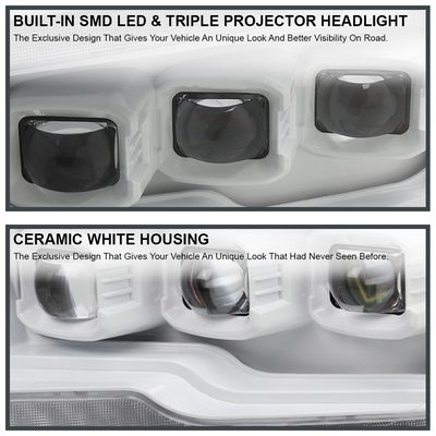 2009-2018 Dodge RAM 1500 RAM 2500 3500 Full LED Headlights White Housing