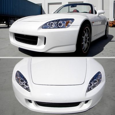 2004-2009 Honda S2000 AP2 Dual Halo Projector Headlights Chrome/Clear Lens