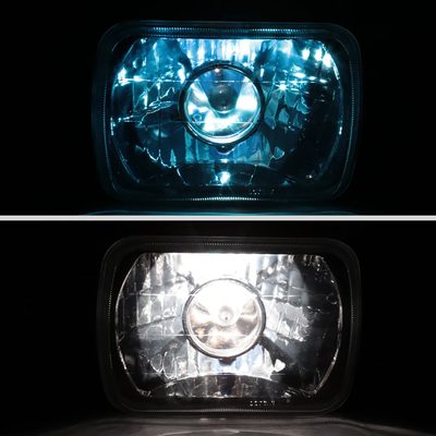 Universal 7"x6" H4 Projector Headlights Matte Black Housing/Clear Lens