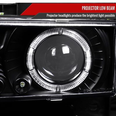 1994-1999 GMC C/K C10 Sierra Dual Halo Headlights Bumper&Corner Lights