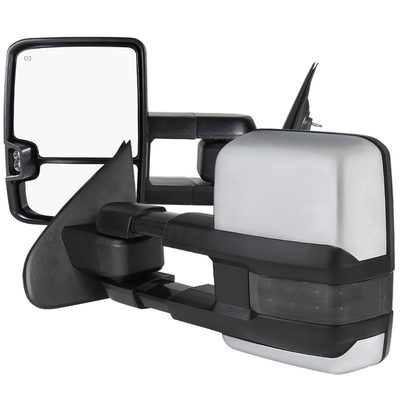 2014-2018 Chevy Silverado/GMC Sierra Heated Chrome Towing Mirrors Smoke Lens