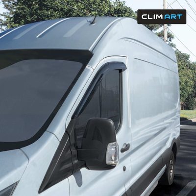 Clim Art Wind Deflectors for Ford Transit 2015-2026 Commercial Dark Smoke 2x